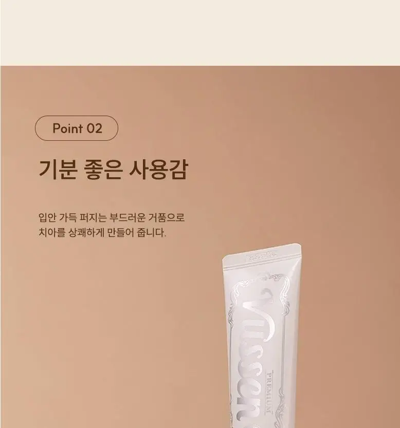 [무불소] 뷰센H 프리미엄 치약 시트러스민트향 120g 상세페이지 8
